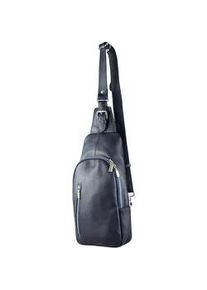 Umh&auml;ngetasche "Betty", Damen, Gr. B/H/T: 34cm x 16cm x 5cm onesize, blau, Polyurethan (PU), Collezione Alessandro, Taschen Umh&auml;ngetasche, echtes Leder, viele F&auml;cher