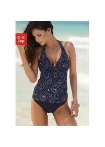 Bügel-Tankini s.Oliver Gr. 48, Cup C, blau (marine, bedruckt) Damen Bikini-Sets mit schönem Druckdesign