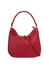 Henkeltasche Samantha Look Gr. B/H/T: 34cm x 31cm x 10cm onesize, rot Damen Taschen echt Leder, Made in Italy