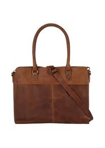 Shopper CLUTY Gr. B/H/T: 36cm x 28cm x 13cm onesize, braun (cognac) Damen Taschen echt Leder