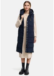 Marikoo Damen Steppweste "Narikaa", blau, Gr. XS, Obermaterial: 100% Polyester; Innenmaterial: 100% Polyester, Westen, mit weichem Teddyfell