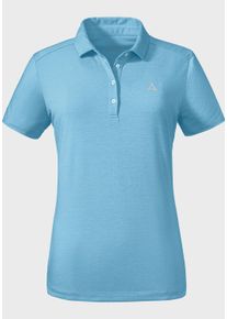 Schöffel SCHÖFFEL Damen Poloshirt "CIRC Polo Shirt Tauron L", blau, sportlich, Gr. 36, Oberstoff: 100% Polyester, Shirts