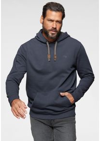 MAN'S WORLD MAN'S WORLD Herren Kapuzensweatshirt, blau, casual, Gr. S, unifarben, angeraute Sweatware, Obermaterial: 60% Baumwolle, 40% Polyester. Kapuzenfutter: