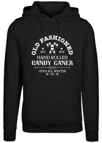 F4NT4STIC Damen Kapuzenpullover "Cany Canes Retro Christmas Sign", schwarz, casual, Gr. XXL, Obermaterial: 65% Baumwolle, 35% Polyester, Pullover,