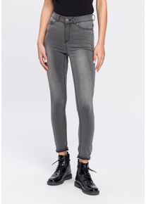 Arizona Damen Skinny-fit-Jeans "Ultra Stretch", grau, modisch, Gr. 44, Jeans, Obermaterial: 63% Baumwolle, 32% Polyester, 5% Elasthan, Jeans,