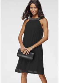 Laura Scott Damen Cocktailkleid, schwarz, feminin, Gr. 40, unifarben, Georgette, Jersey, Obermaterial: 100% Polyester. Futter: 100% Polyester,