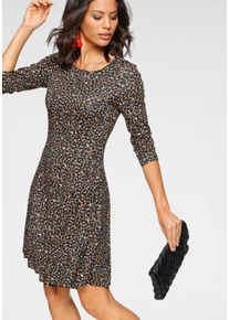 Laura Scott Damen Jerseykleid, bunt, feminin, Gr. 44, Single Jersey, Obermaterial: 95% Viskose, 5% Elasthan, Kleider, sportlich-feminines Kleid,