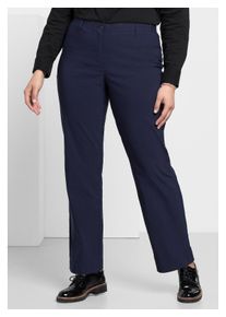 sheego Damen Stretch-Hose "Große Größen", blau, klassisch, Gr. 54, unifarben, Obermaterial: 70% Viskose, 25% Polyamid, 5% Elasthan, Hosen, mit