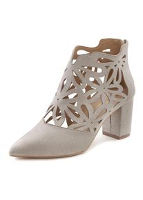 Lascana Damen High-Heel-Stiefelette, Gr. 40, grau, Obermaterial: 100% Textilmaterial. Futter: 100% Lederimitat. Decksohle: 100% Lederimitat.