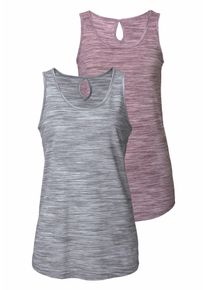 Beach Time BEACHTIME Damen Tanktop "mit Struktureffekt", lila, casual, Gr. 36, meliert, Obermaterial: 85% Polyester, 15% Viskose, Tops, aus pflegeleichter