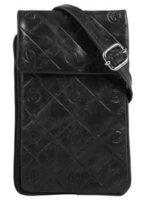 Bruno Banani Damen Umhängetasche, schwarz, Leder, unifarben, leicht glänzend, Taschen, echt Leder