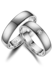 MARRYA Damen Verlobungsring "Titan Ringe Trauringe Eheringe Partnerringe", 60, Titan, silber, Titan, Fingerringe