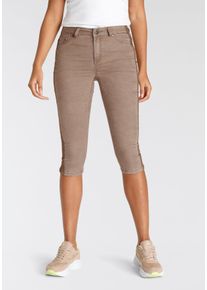 Arizona Damen Caprijeans "Ultra Stretch", beige, modisch, Gr. 42, Denim/Jeans, Obermaterial: 65% Baumwolle, 33% Polyester, 2% Elasthan, Jeans,