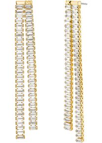 Michael Kors Damen Paar Ohrstecker "Schmuck Geschenk Metall Ohrringe Statement Linear, MKJ8416CZ710", Messing, gold, Messing, Ohrringe, mit Zirkonia