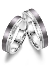 MARRYA Damen Verlobungsring "Tantal Ringe Trauringe Eheringe Partnerringe", 56, Tantal, silber, Tantal, Fingerringe