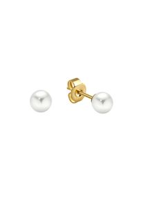 Diamonds by Ellen K. Damen Paar Ohrstecker "375 Gold Perlen 5-5,5mm", ONE-SIZE, Gold, gelb, FASCINATION BY ELLEN K., Gold, Ohrringe