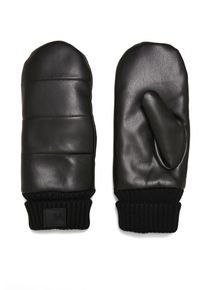 Urban Classics Damen Baumwollhandschuhe "Urban Classics Unisex Puffer Imitation Leather Gloves", schwarz, Gr. S, 100% Polyester, Handschuhe