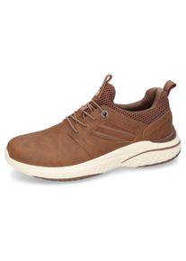 Herren Sneaker, Dockers by Gerli, Gr. 41, braun, Lederimitat, Mesh, casual, Schuhe, Freizeitschuh, Schnürschuh mit weich gepolsterter Innensohle