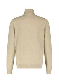 Lerros Herren Strickpullover "Lerros Flachstrick-Troyer mit Reißverschlusskragen", beige, Gr. XXL, 100% Baumwolle, Pullover