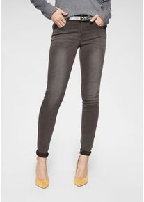 Tamaris Damen Skinny-fit-Jeans, grau, modisch, Gr. 36, unifarben, Denim/Jeans, Obermaterial: 74% Baumwolle, 24% Polyester, 2% Elasthan, Jeans,