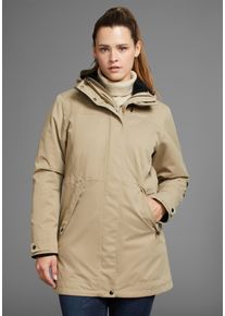 Maier Sports Damen 3-in-1-Funktionsmantel "Doppelmantel Damen", beige, sportlich, Gr. 56, Obermaterial: 100% Polyester, Mäntel, bis Größe 58