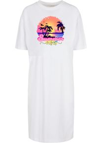 Merchcode Damen Shirtkleid "Merchcode Damen", weiß, klassisch, Gr. L, 100% Baumwolle, Kleider