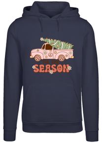 F4NT4STIC Damen Kapuzenpullover "Tis The Season Christmas Drivin Home", blau, casual, Gr. XXL, Obermaterial: 65% Baumwolle, 35% Polyester, Pullover,