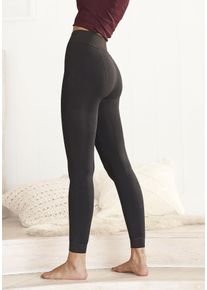 Lavana Damen Thermoleggings, Gr. S, grau, Strick, Obermaterial: 100% Polyester, unifarben, Basic, Hosen, mit Innenfutter aus Teddyfleece
