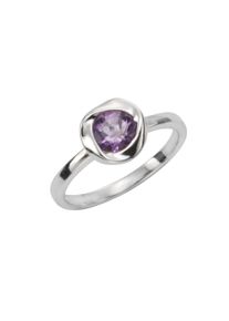 Vivance Damen Fingerring "925-/ Sterling Silber Amethyst", 056 (17,8), Silber 925 (Sterlingsilber), weiß, Silber 925 (Sterlingsilber), Fingerringe