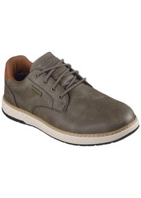 Skechers Herren Schnürschuh "GARLAN", Gr. 41, grün, Lederimitat, casual, Schuhe, Trekking Schuh, Sneaker, Freizeitschuh mit Kontrastnähten