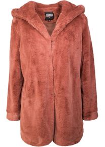 Urban Classics Damen Parka "Urban Classics Damen Ladies Hooded Teddy Coat", rosa, casual, Gr. XL, unifarben, 100% Polyester, Jacken