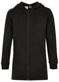 Urban Classics Mädchen Parka "Urban Classics Damen Girls Sweat Parka", schwarz, casual, Gr. 110, unifarben, 65% Baumwolle, 35% Polyester, Jacken