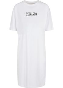 Merchcode Damen Shirtkleid "Merchcode Damen Ladies Reckless Oversized Slit Dress", weiß, klassisch, Gr. S, 100% Baumwolle, Kleider