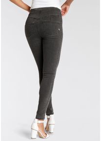 Arizona Damen Jeansjeggings, grau, Basic, Gr. 42, Denim/Jeans, Obermaterial: 63% Baumwolle, 32% Polyester, 5% Elasthan, Jeans, extra-eng geschnittene