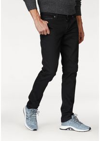 Bruno Banani Herren Straight-Jeans "Dylan", schwarz, Basic, Gr. 28, Obermaterial: 98% Baumwolle, 2% Elasthan, Jeans, gerade Beinform, Used-Waschung,