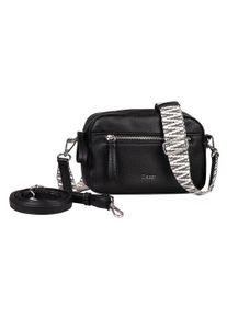 Gabor Damen Handtasche "Silena", schwarz, Polyurethan, clean, gepflegt, geprägtes Muster, unifarben, Taschen, hochwertig gewebte Gurtband und ein