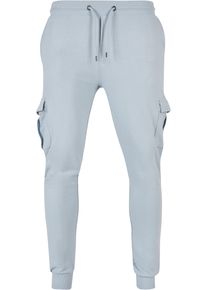 Urban Classics Herren Cargohose "Urban Classics Herren Fitted Cargo Sweatpants", blau, Gr. XL, unifarben, 80% Baumwolle, 20% Polyester, Hosen