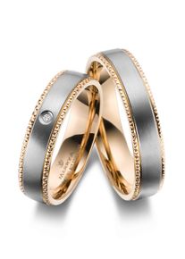 MARRYA Damen Trauring "Titan Ringe Trauringe Eheringe Partnerringe", 60, Titan, rosa, Titan, Fingerringe