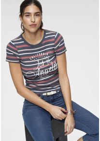 Kangaroos Damen T-Shirt, bunt, casual, Gr. 32, gestreift, geringelt, bedruckt, Rippware, Obermaterial: 80% Baumwolle, 20% Polyester, Shirts,