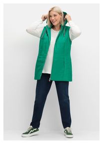 sheego Damen Steppweste "Große Größen", grün, casual, Gr. 50, unifarben, Obermaterial: 100% Polyester;Futter: 100% Polyester;Wattierung: 100%