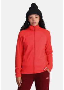 KARI TRAA Damen Fleecejacke "Kari", rot, Gr. XS, unifarben, 100% Polyester, Jacken, mit funktionalem 4-Wege-Stretch