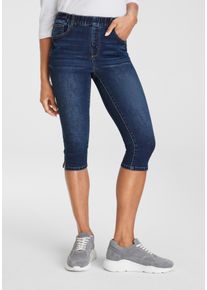 Arizona Damen Caprijeans "Ultra-Stretch", blau, Basic, Gr. 34, Denim/Jeans, Obermaterial: 74% Baumwolle, 24% Polyester, 2% Elasthan, Jeans, extra-eng