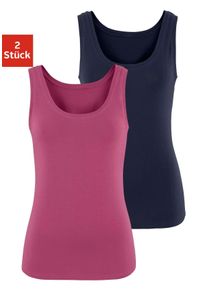 Vivance Damen Tanktop "aus elastischer Baumwoll-Qualität", transparent, Basic, Gr. 36, unifarben, Single Jersey, Obermaterial: 95% Baumwolle, 5%