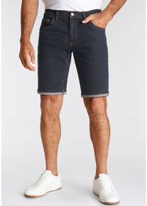 Arizona Herren Jeansshorts, blau, Basic, Gr. 40, kontrastfarbene Details, Denim/Jeans, Obermaterial: 98% Baumwolle, 2% Elasthan, Jeans, gerader