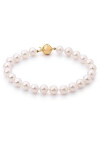 Firetti Damen Perlenarmband "Schmuck Geschenk Gold 585 Armschmuck Armkette Perle", 7, Gelbgold 585-Seide-Perlen, gold, Gelbgold 585, Seide, Perlen,