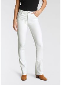 Arizona Damen Bootcut-Jeans "Ultra-Stretch", weiß, Basic, Gr. 20, Denim/Jeans, Obermaterial: 65% Baumwolle, 33% Polyester, 2% Elasthan, Jeans,