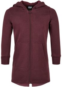 Urban Classics Mädchen Parka "Urban Classics Damen Girls Sweat Parka", rot, casual, Gr. 110, unifarben, 65% Baumwolle, 35% Polyester, Jacken