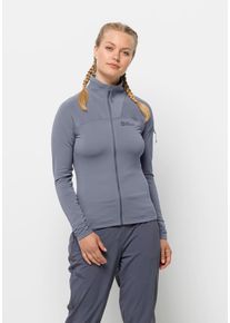 Jack Wolfskin Damen Fleecejacke "PRELIGHT FZ W", grau, Gr. XL, 1. OBERSTOFF 95% POLYESTER, 5% ELASTHAN 2. OBERSTOFF 84% POLYAMID, 16% ELASTHAN, Jacken