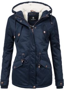 Marikoo Damen Winterjacke "Manolya", blau, casual, Gr. S, Oberstoff: 100% Baumwolle, Futter: 100% Polyester, Wattierung: 100% Polyester, Ärmelfutter: