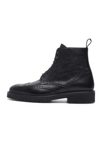 Henry Stevens Herren Schnürboots "Winston FBDB6", Gr. 43, schwarz, Leder, klassisch, Schuhe